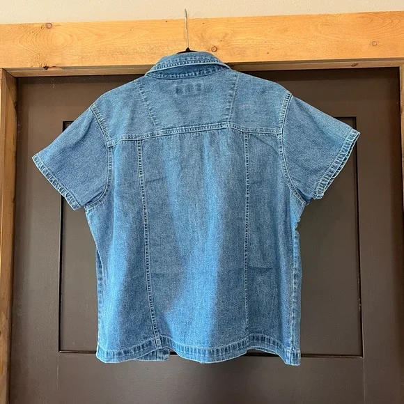 ☀️Northcrest Classic Blue Denim Shirt Women’s XL 18☀️ - Picture 2 of 3